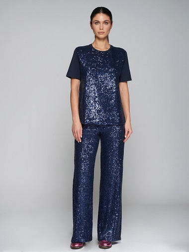 VILAGALLO 31627 NAVY SEQUIN PANT